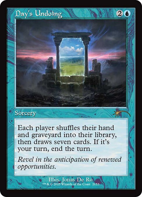 重启一日 (Day's Undoing) - Magic Origins (#51) - Illustrated by Jonas De Ro - Magic: The Gathering Card