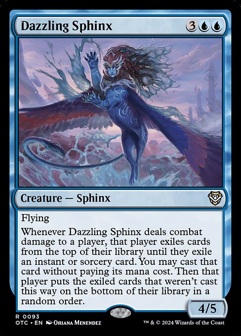 Dazzling Sphinx - Outlaws of Thunder Junction Commander (#93) - Illustrated by Oriana Menendez - Magic: The Gathering Card