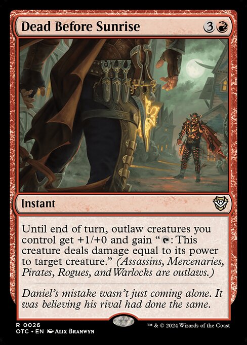 Dead Before Sunrise - Outlaws of Thunder Junction Commander Magic card