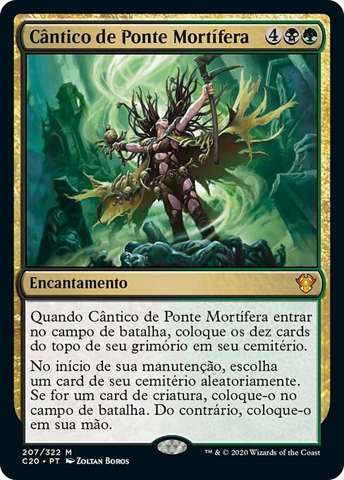 Песнь Мертвого Моста (Deadbridge Chant) - Commander 2020 (#207) - Illustrated by Zoltan Boros - Magic: The Gathering Card