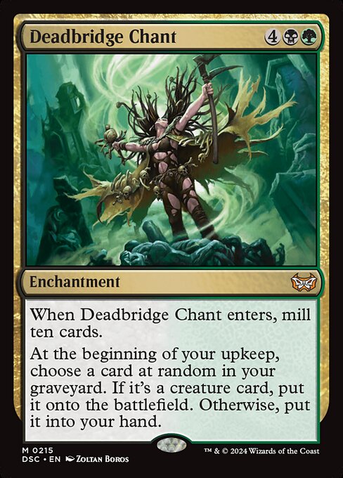 Deadbridge Chant - Duskmourn: House of Horror Commander (#215) - Illustrated by Zoltan Boros - Magic: The Gathering Card