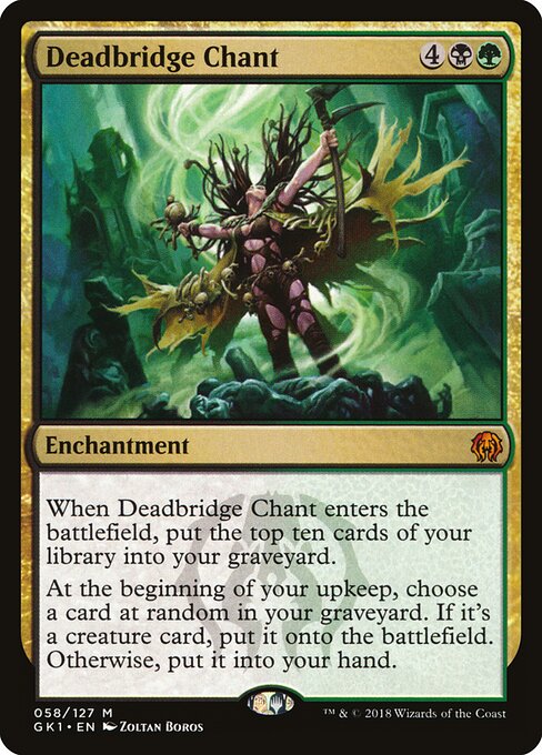 Canto di Pontemorto (Deadbridge Chant) - GRN Guild Kit (#58) - Illustrated by Zoltan Boros - Magic: The Gathering Card