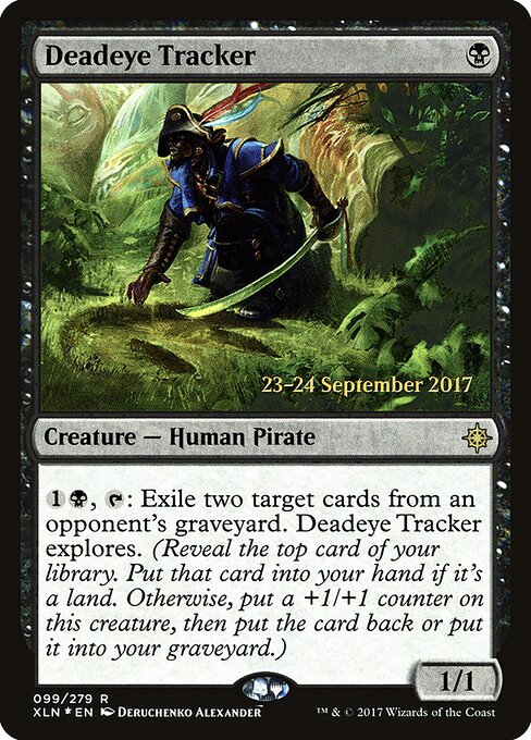 必達艦隊追跡人 (Deadeye Tracker) - Ixalan (#99) - Illustrated by Deruchenko Alexander - Magic: The Gathering Card