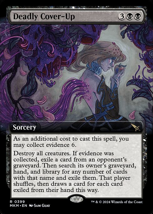 Deadly Cover-Up - Murders at Karlov Manor (#399) - Illustrated by Sam Guay - Magic: The Gathering Card