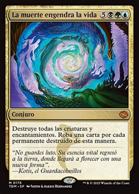 La Morte Genera Vita (Death Begets Life) - Tarkir: Dragonstorm (#176) - Illustrated by Justin Hernandez & Alexis Hernandez - Magic: The Gathering Card