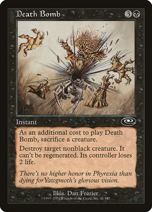 死の爆弾 (Death Bomb) - Planeshift (#41) - Illustrated by Dan Frazier - Magic: The Gathering Card