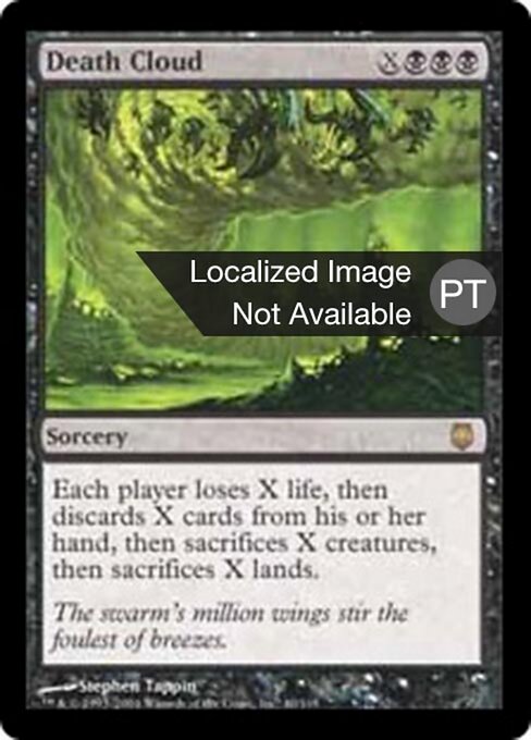 Nuvem Mortal (Death Cloud) - Darksteel (#40) - Illustrated by Stephen Tappin - Magic: The Gathering Card