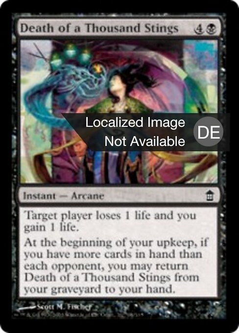 Mort aux mille piqûres (Death of a Thousand Stings) - Saviors of Kamigawa (#64) - Illustrated by Scott M. Fischer - Magic: The Gathering Card