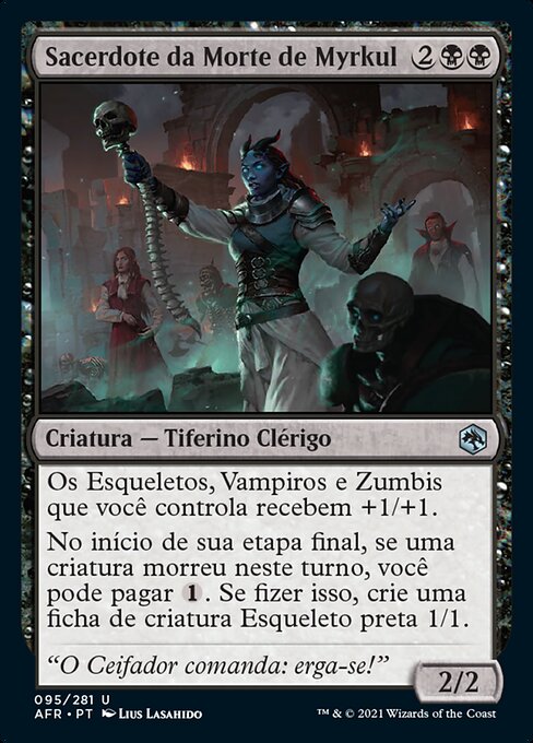 미르쿨의 죽음사제 (Death-Priest of Myrkul) - Adventures in the Forgotten Realms (#95) - Illustrated by Lius Lasahido - Magic: The Gathering Card