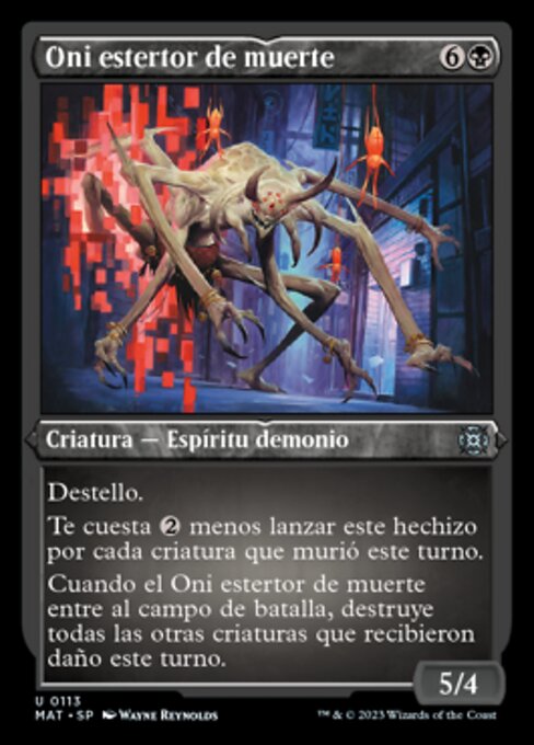 Oni estertor de muerte (Death-Rattle Oni) - March of the Machine: The Aftermath (#113) - Illustrated by Wayne Reynolds - Magic: The Gathering Card