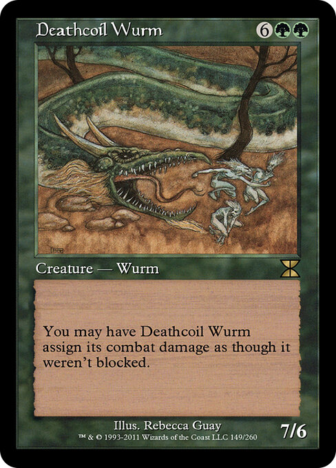 Deathcoil Wurm - Masters Edition IV (#149) - Illustrated by Rebecca Guay - Magic: The Gathering Card