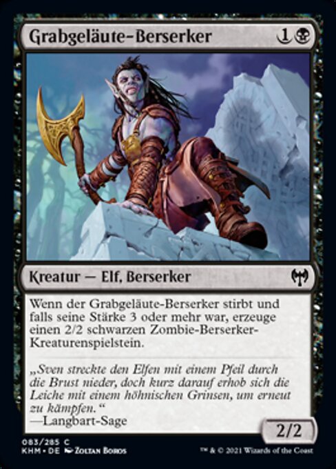 Grabgeläute-Berserker (Deathknell Berserker) - Kaldheim (#83) - Illustrated by Zoltan Boros - Magic: The Gathering Card