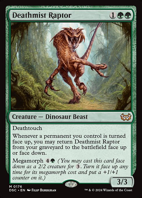 Deathmist Raptor - Duskmourn: House of Horror Commander Magic card