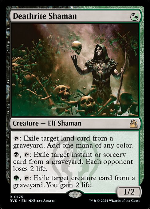 Deathrite Shaman - Ravnica Remastered (#175) - Illustrated by Steve Argyle - Magic: The Gathering Card