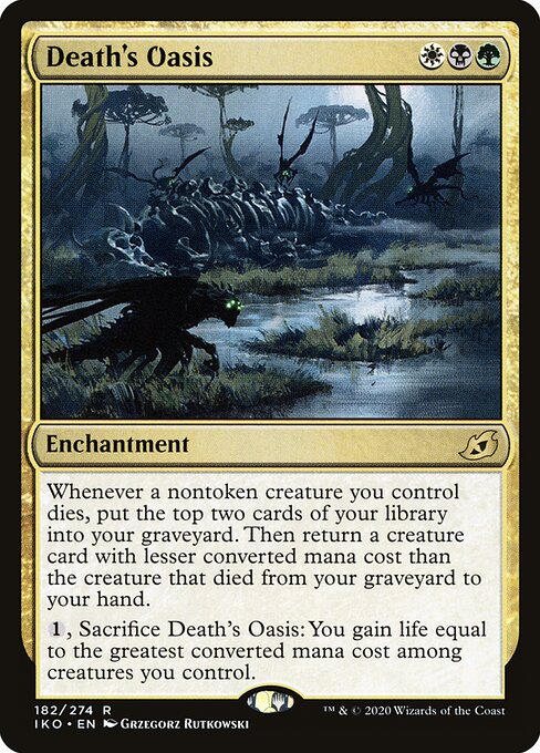 Oasis de la muerte (Death's Oasis) - Ikoria: Lair of Behemoths (#182) - Illustrated by Grzegorz Rutkowski - Magic: The Gathering Card