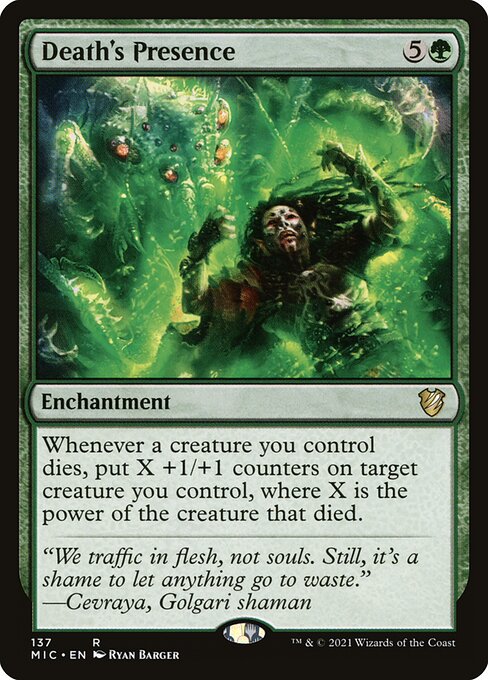 Death's Presence - Midnight Hunt Commander Magic card