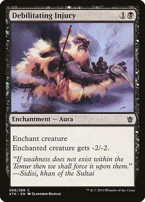 Debilitating Injury - Khans of Tarkir Magic card