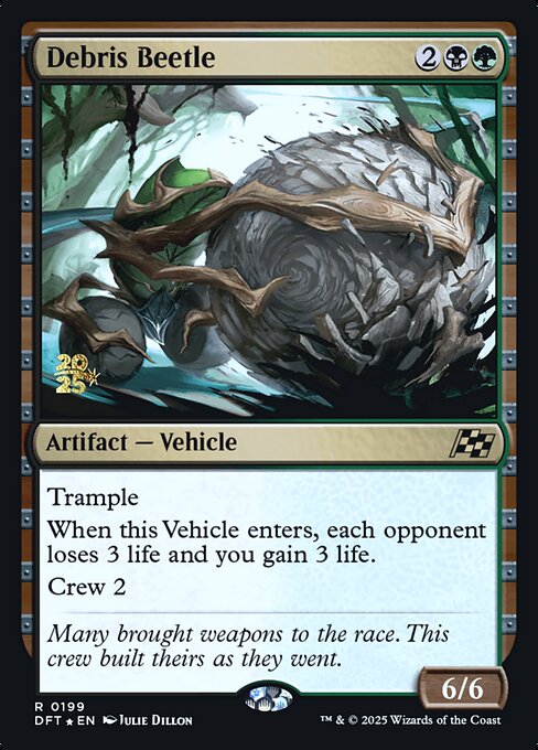 Scarabeo Sterzorario (Debris Beetle) - Aetherdrift (#199) - Illustrated by Julie Dillon - Magic: The Gathering Card