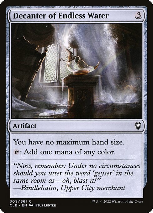 Decanter of Endless Water - Commander Legends: Battle for Baldur's Gate Magic card