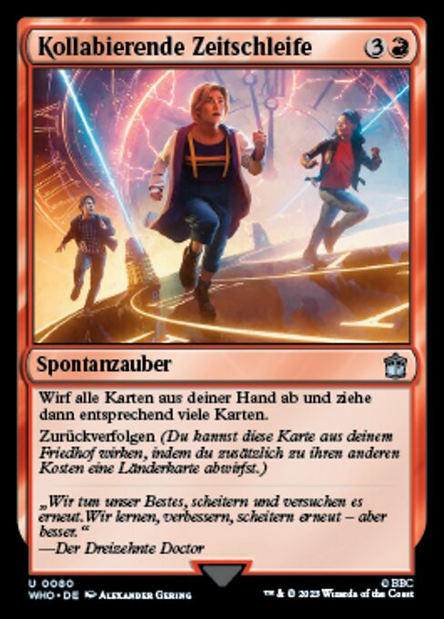 Boucle temporelle déclinante (Decaying Time Loop) - Doctor Who (#80) - Illustrated by Alexander Gering - Magic: The Gathering Card