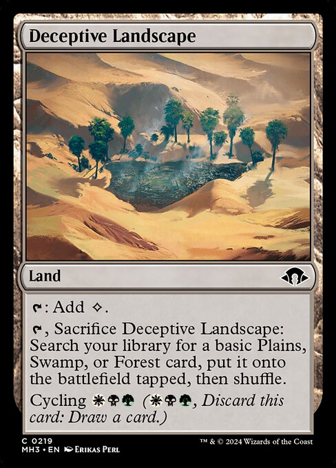 Deceptive Landscape - Modern Horizons 3 (#219) - Illustrated by Erikas Perl - Magic: The Gathering Card