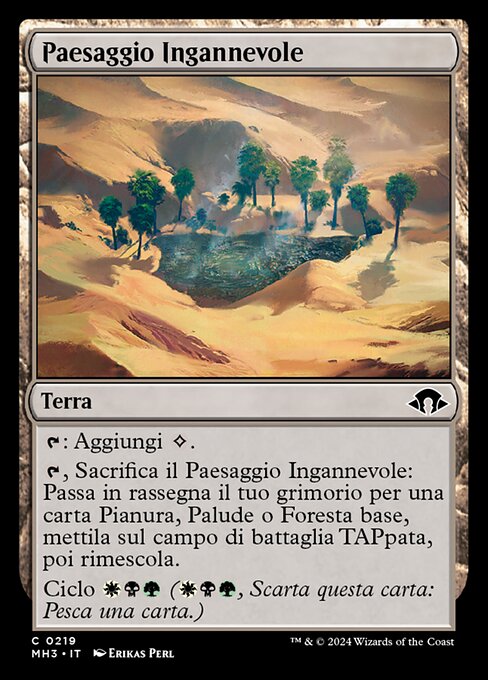 欺瞒地境 (Deceptive Landscape) - Modern Horizons 3 (#219) - Illustrated by Erikas Perl - Magic: The Gathering Card
