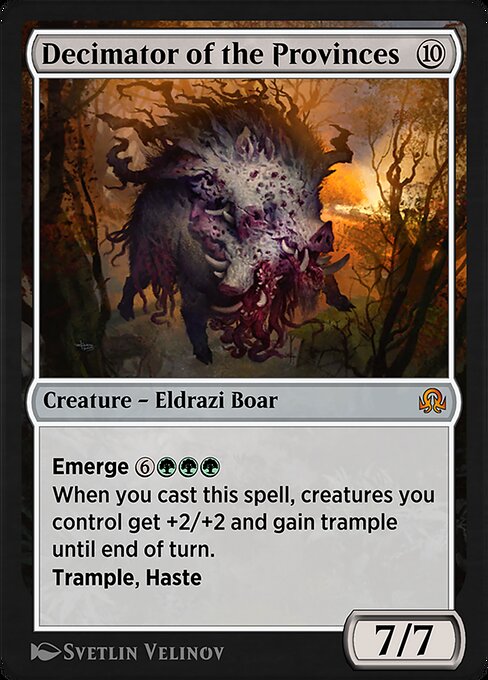 Decimatore delle Province (Decimator of the Provinces) - Eldritch Moon (#2) - Illustrated by Svetlin Velinov - Magic: The Gathering Card