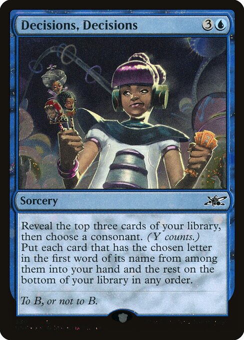 Decisions, Decisions - Unfinity (#330) - Illustrated by Setor Fiadzigbey - Magic: The Gathering Card