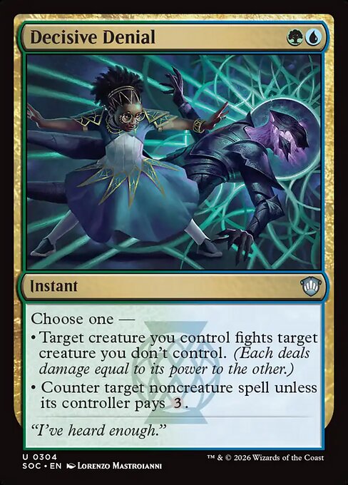 Decisive Denial - Secrets of Strixhaven Commander (#304) - Illustrated by Lorenzo Mastroianni - Magic: The Gathering Card