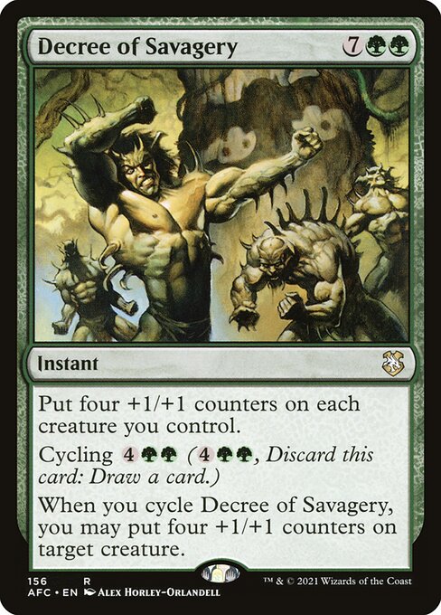 Decree of Savagery - Forgotten Realms Commander Magic card