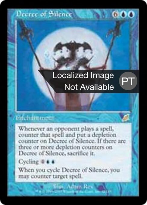 Dekret des Schweigens (Decree of Silence) - Scourge (#32) - Illustrated by Adam Rex - Magic: The Gathering Card