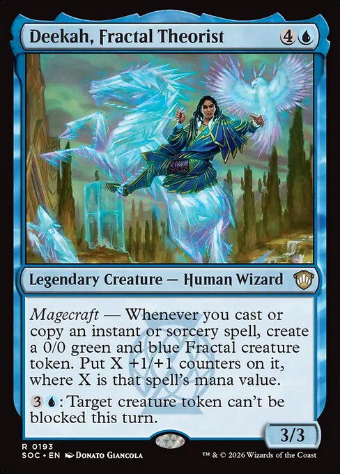 Deekah, Fractal Theorist - Secrets of Strixhaven Commander Magic card