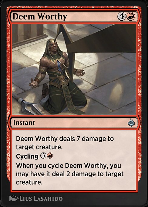 Deem Worthy - Amonkhet Remastered (#150) - Illustrated by Lius Lasahido - Magic: The Gathering Card