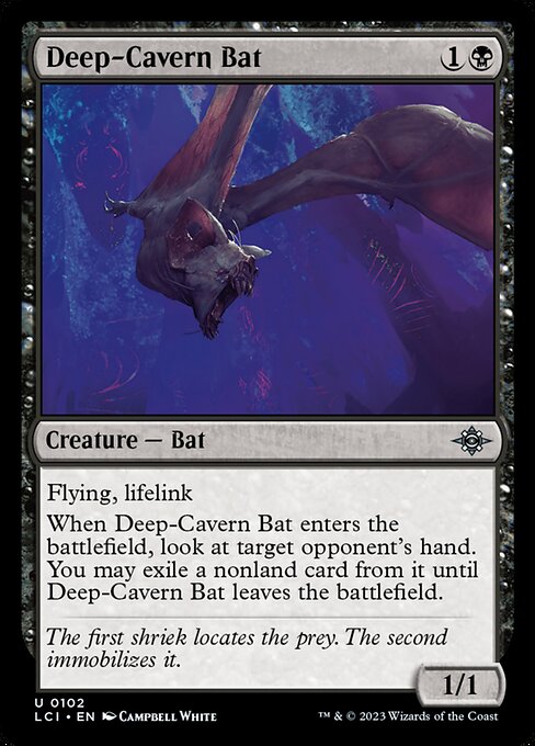 Deep-Cavern Bat - The Lost Caverns of Ixalan (#102) - Illustrated by Campbell White - Magic: The Gathering Card