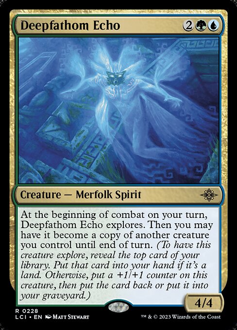 Deepfathom Echo - The Lost Caverns of Ixalan (#228) - Illustrated by Matt Stewart - Magic: The Gathering Card