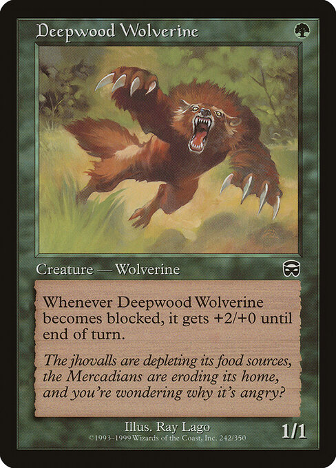 Deepwood Wolverine - Mercadian Masques Magic card