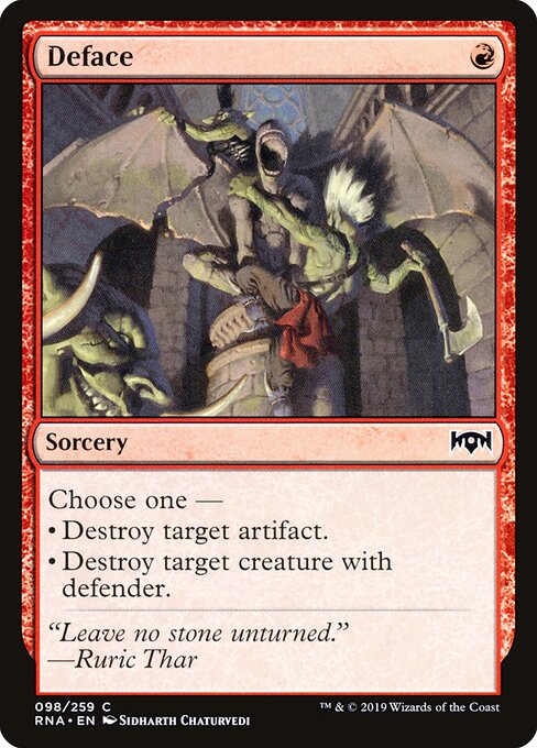 Deface - Ravnica Allegiance Magic card
