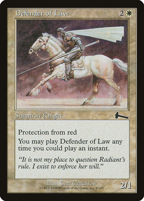 Defender of Law - Urza's Legacy Magic card
