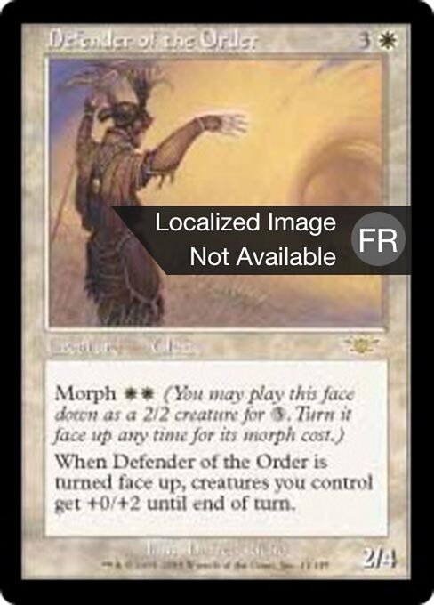 Défenseur de l'Ordre (Defender of the Order) - Legions (#11) - Illustrated by Darrell Riche - Magic: The Gathering Card