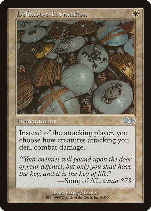 Defensive Formation - Urza's Saga (#9) - Illustrated by Greg Staples - Magic: The Gathering Card