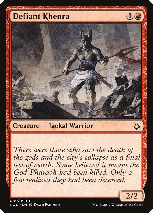 Defiant Khenra - Hour of Devastation Magic card