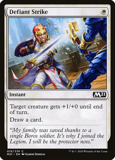 Defiant Strike - Core Set 2021 Magic card