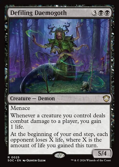 Defiling Daemogoth - Secrets of Strixhaven Commander Magic card