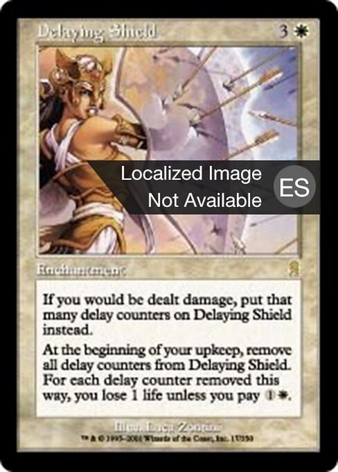 Escudo Retardador (Delaying Shield) - Odyssey (#17) - Illustrated by Luca Zontini - Magic: The Gathering Card