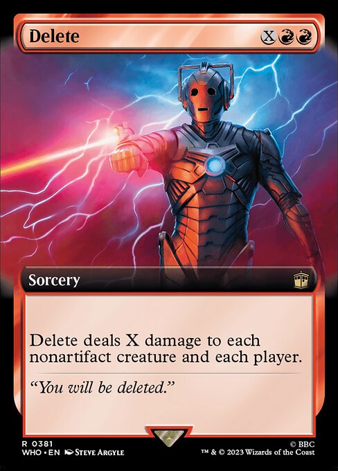 消却 (Delete) - Doctor Who (#381) - Illustrated by Steve Argyle - Magic: The Gathering Card
