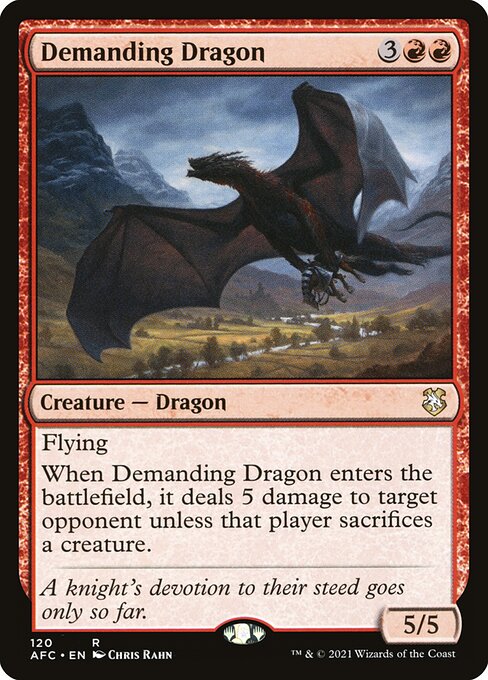 Demanding Dragon - Forgotten Realms Commander Magic card