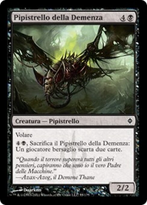痴呆蝙蝠 (Dementia Bat) - New Phyrexia (#55) - Illustrated by Daarken - Magic: The Gathering Card