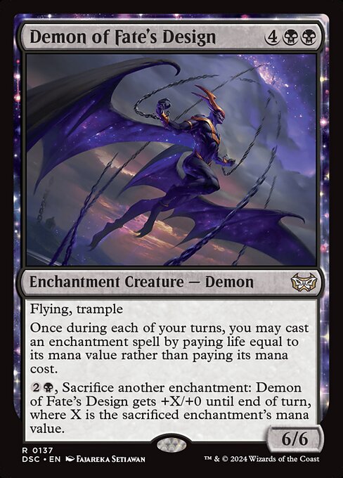 Demon of Fate's Design - Duskmourn: House of Horror Commander Magic card