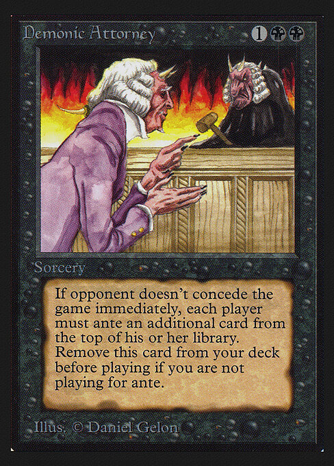 Advocatus Diaboli (Demonic Attorney) - Foreign Black Border (#103) - Illustrated by Daniel Gelon - Magic: The Gathering Card