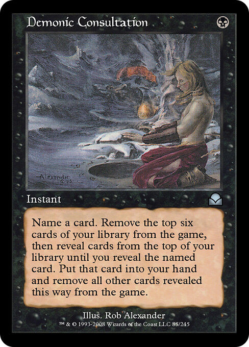 Demonic Consultation - Masters Edition II Magic card